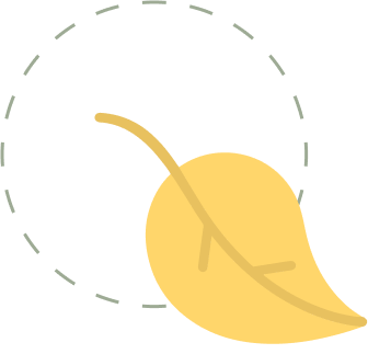 Yellow Leaf with Circle